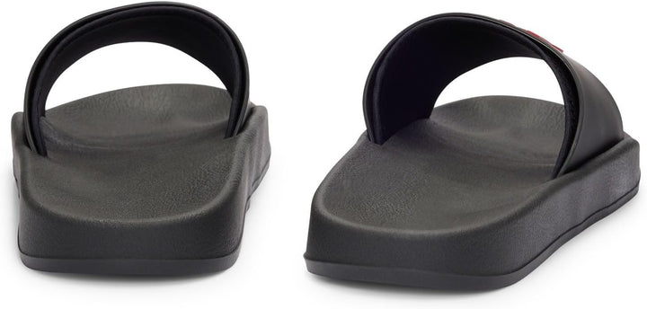 HUGO Herren Nil Slid Slides mit Logo-Riemen Grösse 39 EU Black2, 39 EU Black2