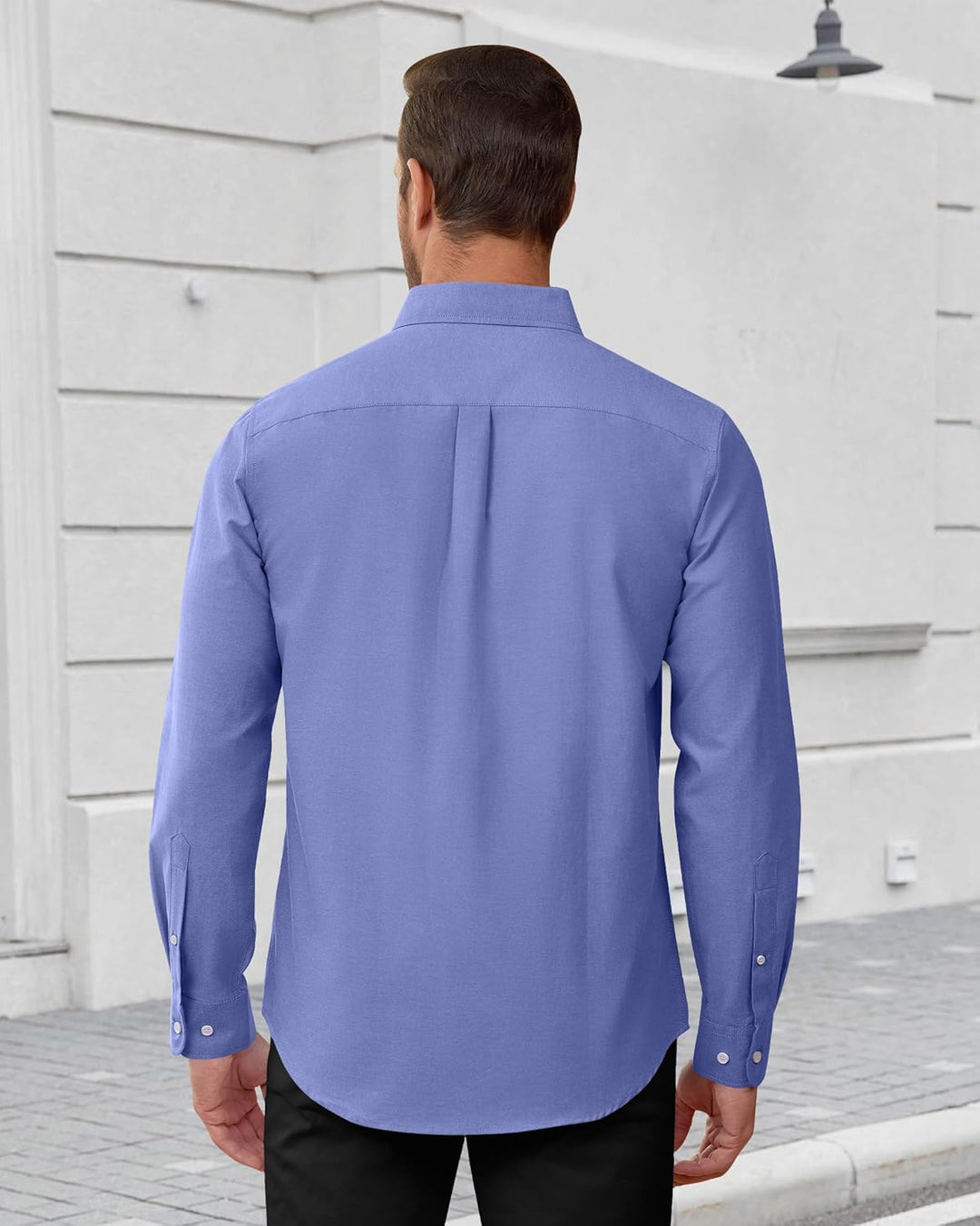 J.VER Oxford Herren Hemd Bügelfrei Regular Fit Hemd Langarm Casual Hemd aus Oxford Button down Hemd