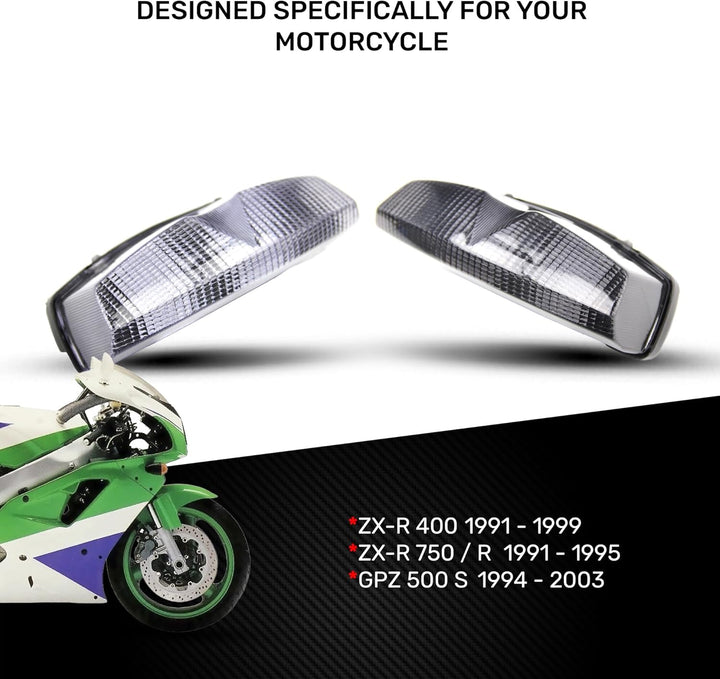 aVDB-moto LED-Bremslicht mit integrierten Blinker kompatibel mit Kawasaki ZXR750 1992/1995, GPZ 500