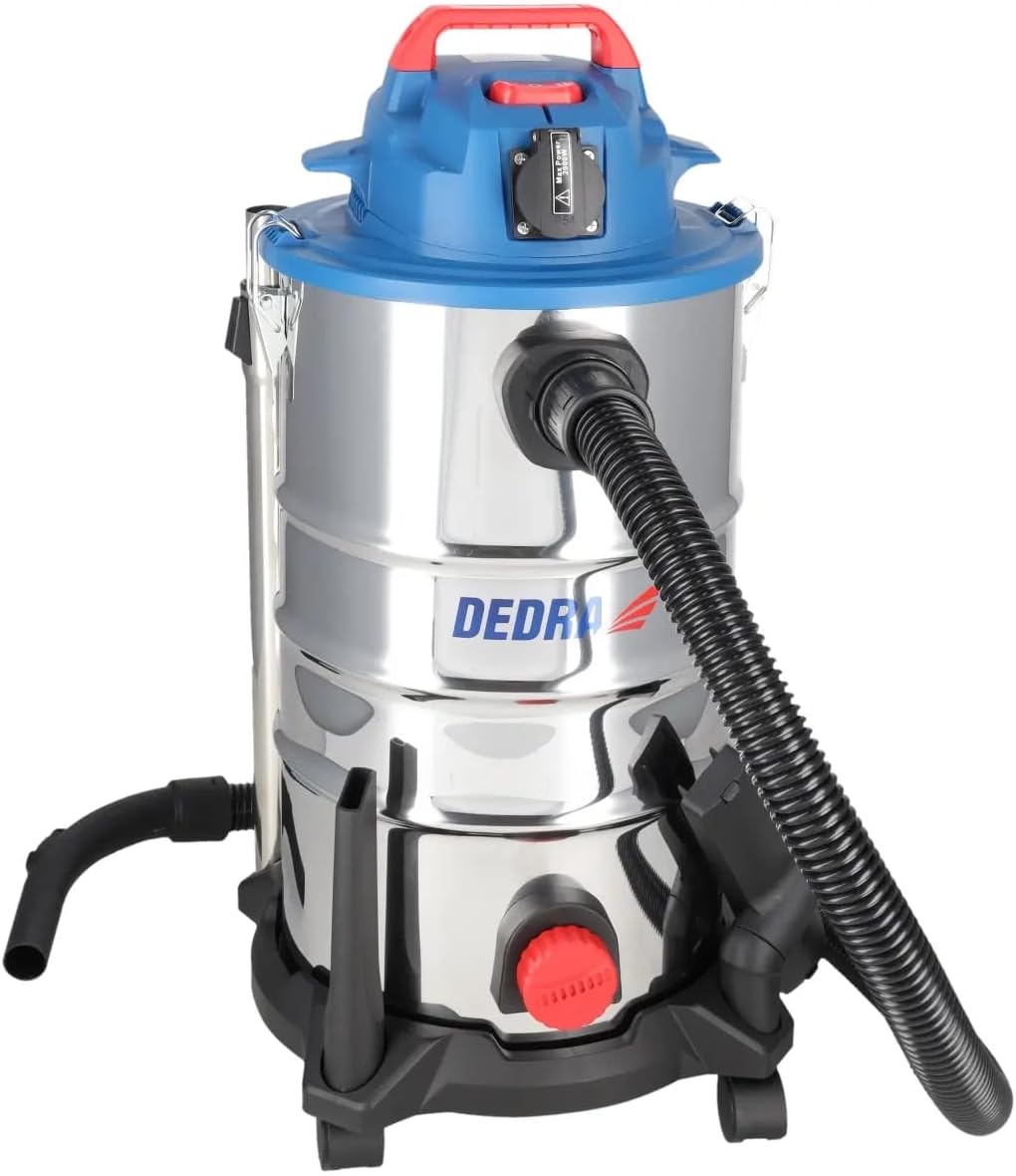 Dedra Trocken-/Nasssauger, 1400W, 30 l Behälter, Teleskop-Metallrohr, Ausblasfunktion, Saugschlauch
