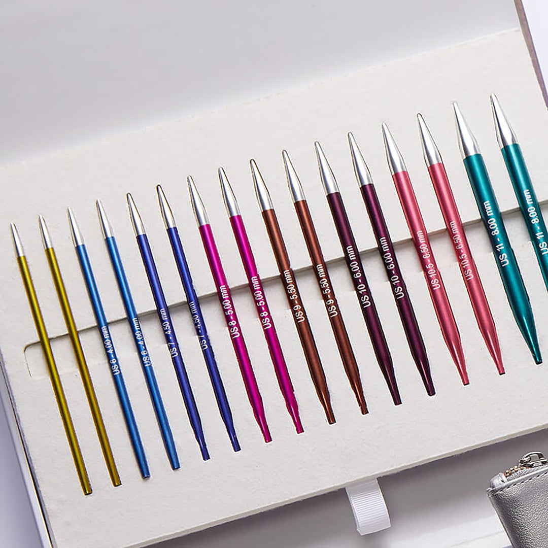 KnitPro Deluxe-Geschenkset – Zing austauschbare Rundstricknadeln (3,50–8,00 mm) mit Zubehör