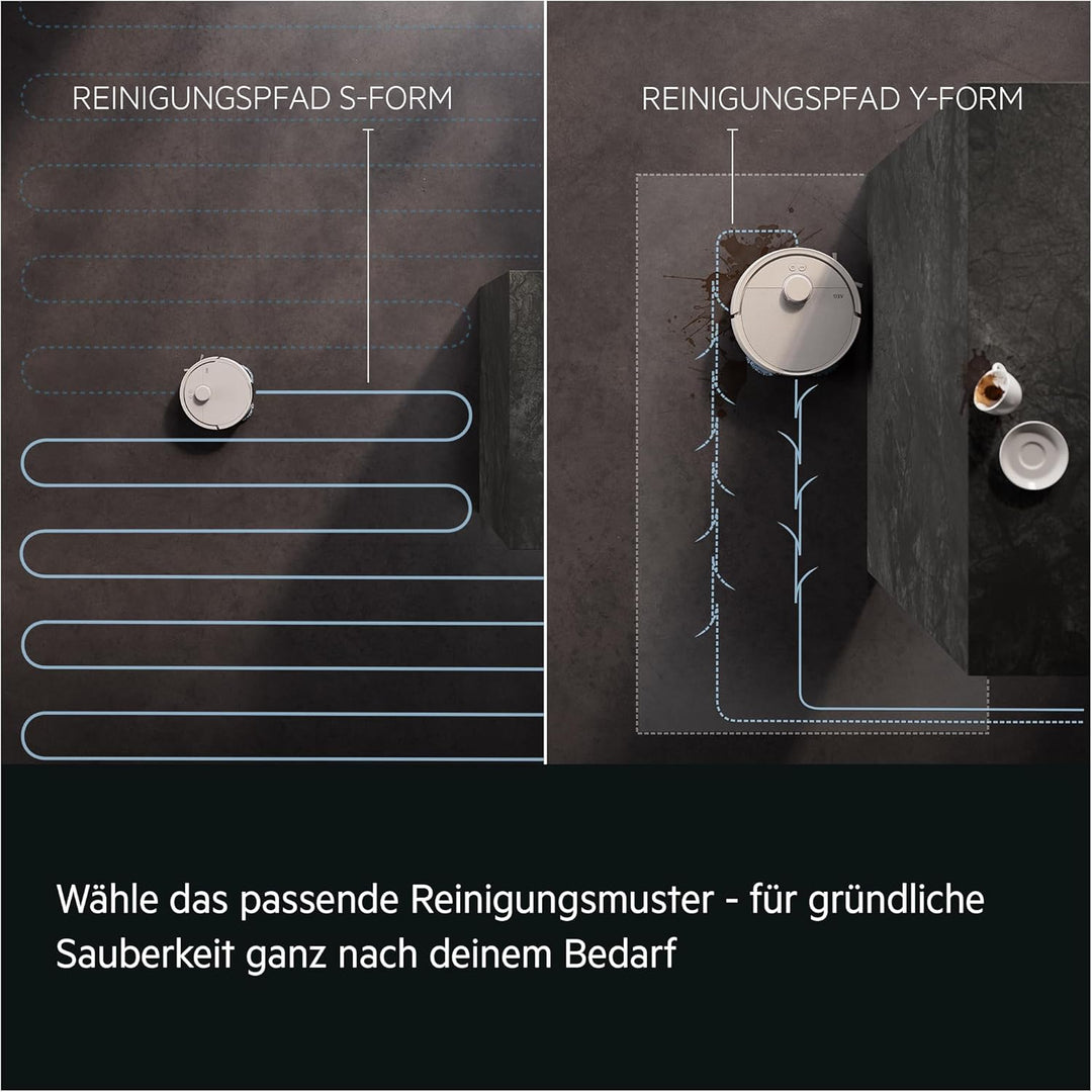 AEG AR81UW3SW Saugroboter mit Wischfunktion, LiDAR und KI‑Navigation, Präzise Hinderniserkennung, bi