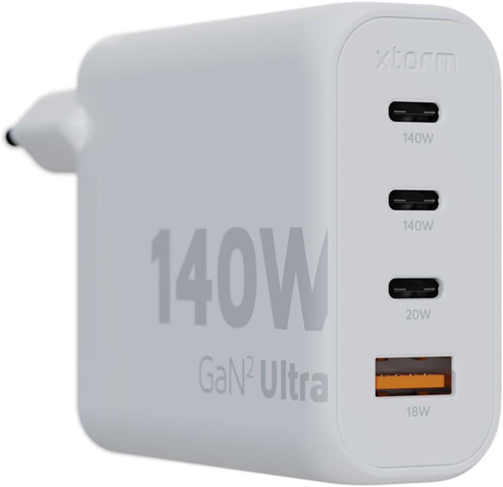 Xtorm GaN2-Ultra Power Adapter, 140W, 4 Anschlüsse, GaN-Technologie, Power Delivery &amp; Quick Charge,
