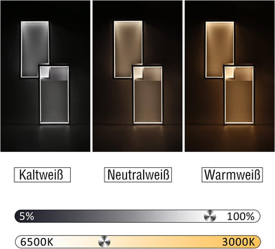 CBJKTX Deckenlampe LED Deckenleuchte Dimmbar mit Fernbedienung 40W Schwarz Wohnzimmerlampe aus Metal