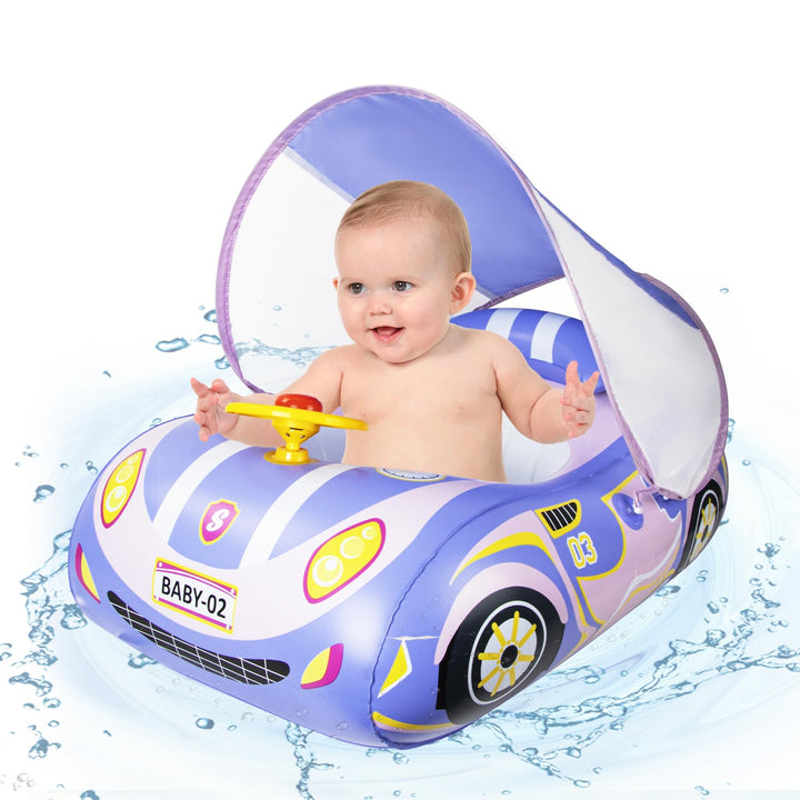 Schwimmring Baby mit Sonnendach Ninonly Upf50+ Schwimmring Baby ab 1 Jahr mit Babysitz Schwimmring B