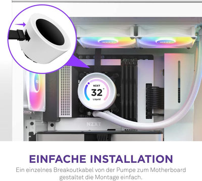 NZXT Kraken Elite 240 RGB - RL-KR24E-W1-240mm AIO CPU Wasserkühlung - 2,36" LCD Display 640x640-2x12