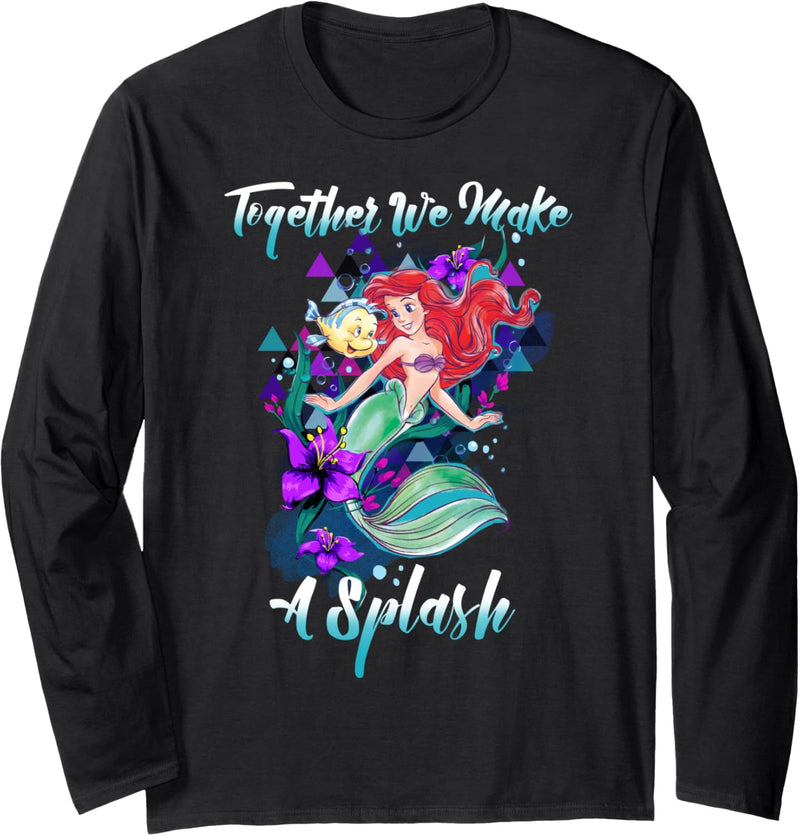 Disney The Little Mermaid Ariel And Flounder Make A Splash Langarmshirt