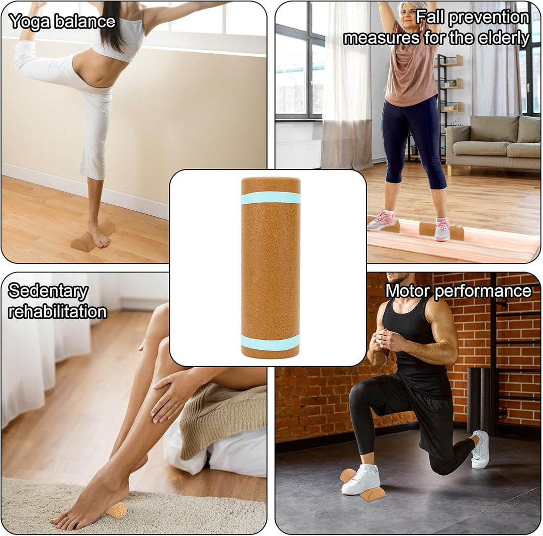 Fusstrainer aus Kork, Natürlicher Kork Balance Board Trainer für Knöchelstabilität zur Verbesserung
