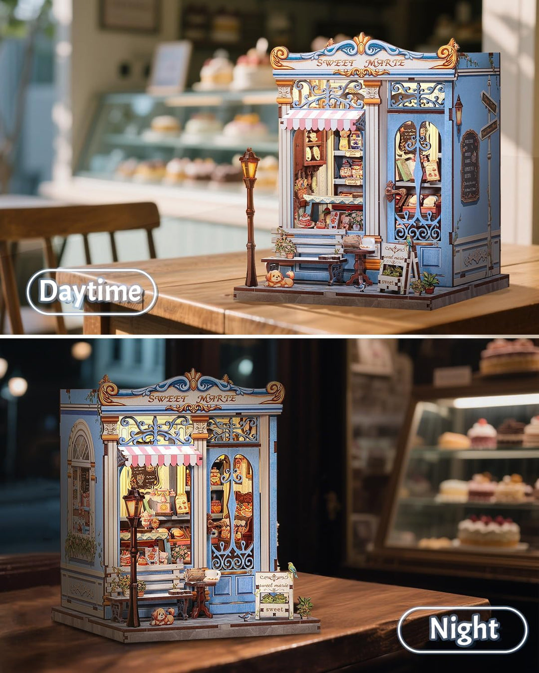 CUTEBEE Book Nook Kit – DIY Puppenhaus Häuser, Miniatur Haus Selber Bauen Bausatz für Erwachsene, 3D