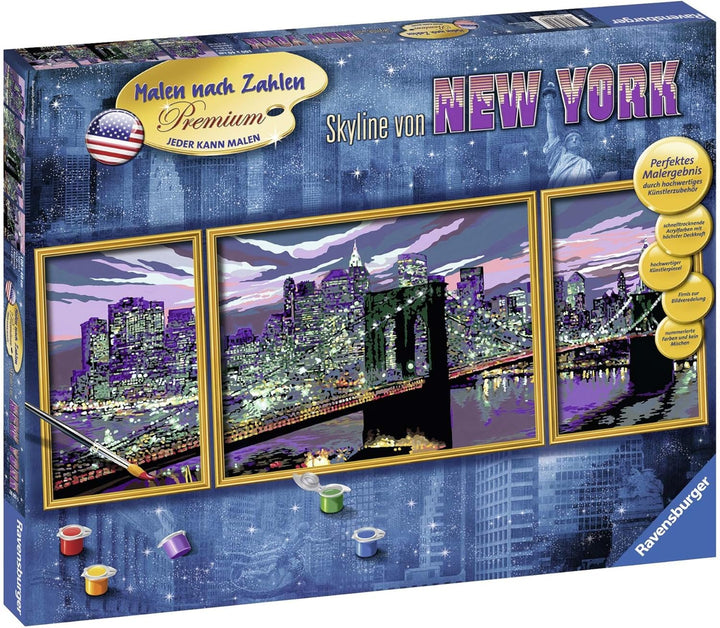 Ravensburger Malen nach Zahlen 28951 - Skyline von New York - Für Erwachsene und Kinder ab 14 Jahren