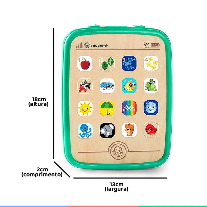 Baby Einstein Hape Magic Touch Tablet Musikspielzeug aus Holz mit über 150 Melodien und 3 Sprachen,