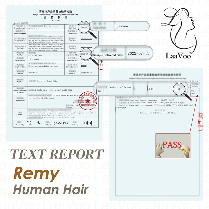 LaaVoo Remy Extensions Echthaar mit Draht Braun Blond Invisible Wire Extensions Echthaar Hellbraun H