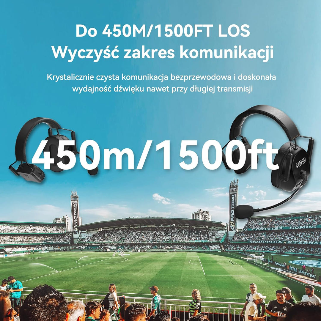 cametv 2er-Pack Kuminik8 1.9GHz drahtloses Intercom-Headset, Vollduplex-Intercom-Kommunikationssyste