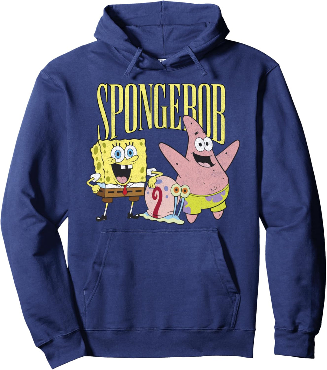 SpongeBob SquarePants Gary Patrick And SpongeBob Pullover Hoodie