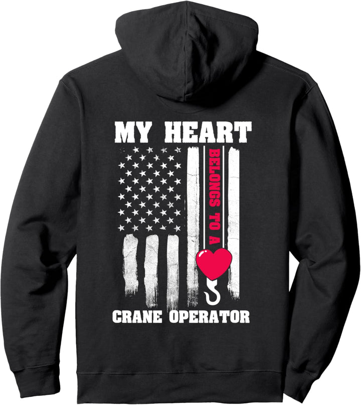 Kranführer Geschenke Design auf der Rückseite der Kleidung Pullover Hoodie