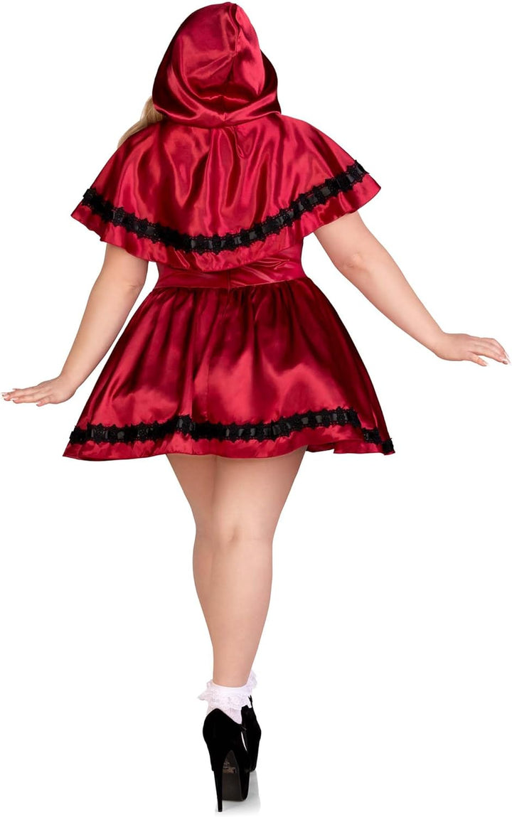 LEG AVENUE 85230 - 2Tl. Kostüm Set Gothic Riding Hood, Kostüm Damen Karneval, Rot-Weiss, XL
