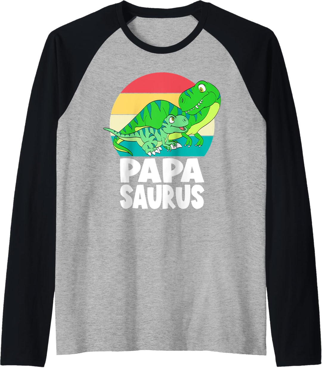 Papa Saurus Papasaurus T-Rex Daddy Dinosaur Family Matching Raglan