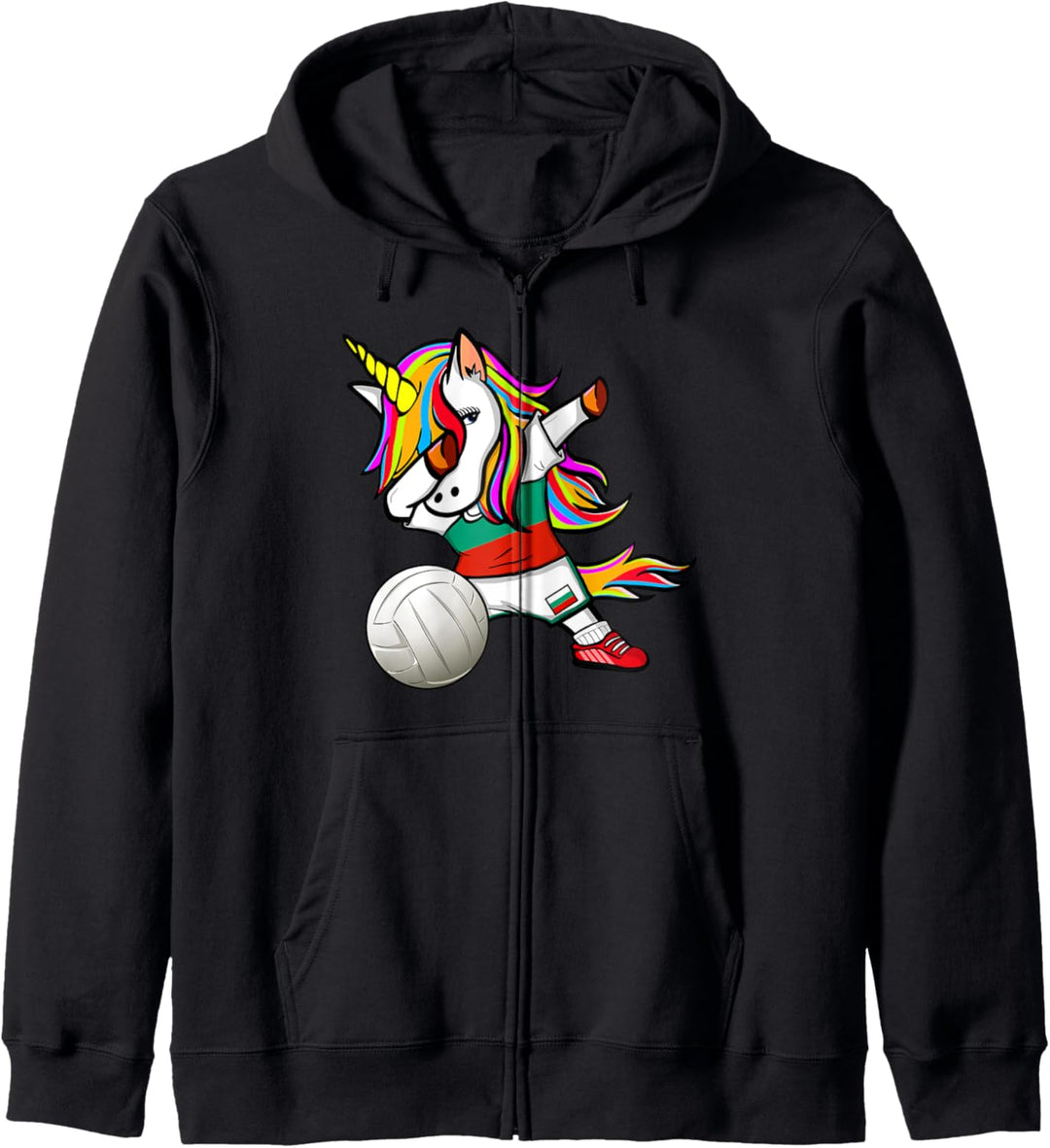 Dabbing Einhorn Bulgarien Volleyball - Bulgarische Flagge Kapuzenjacke