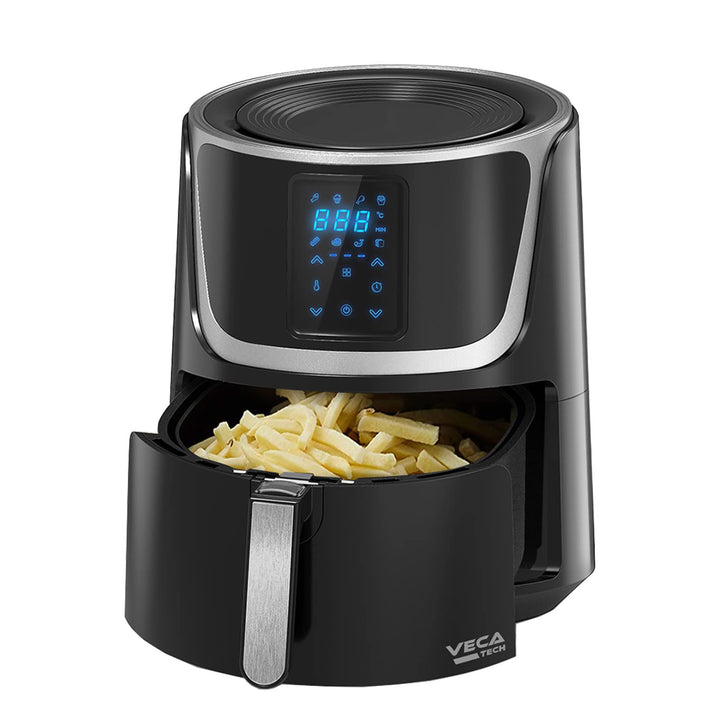 VECATECH Heissluftfritteuse XXL 5,5l, Airfryer mit Digitalem Touchscreen, 8 Voreingestellte Programm