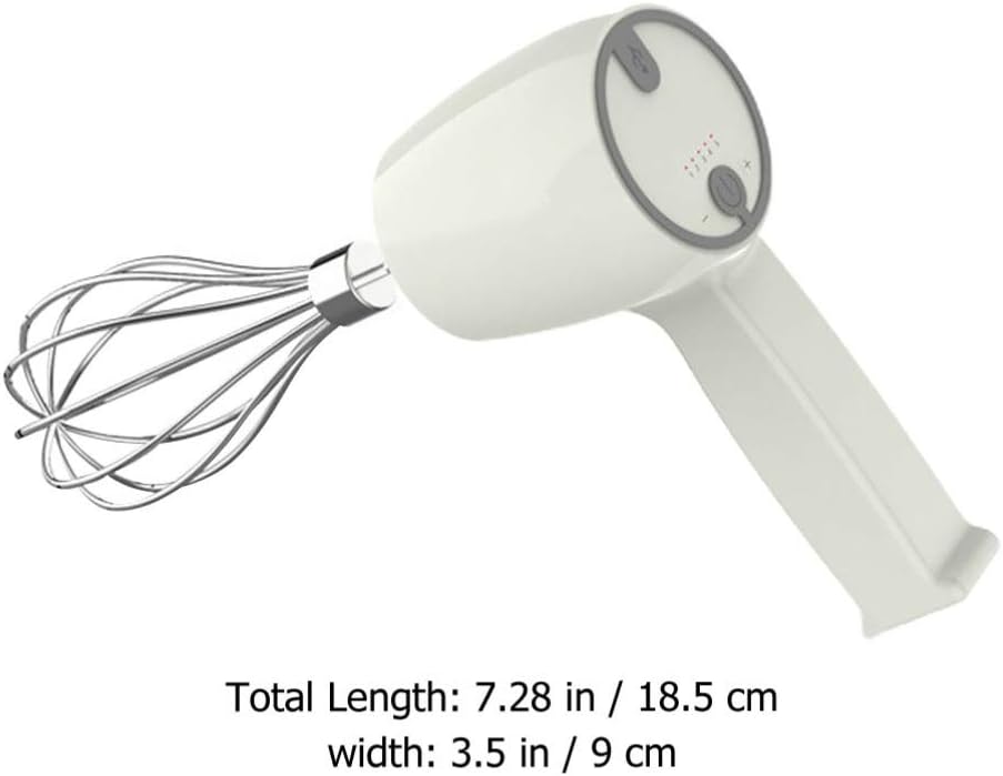 SOLUSTRE Elektrischer Handmixer Edelstahl Schneebesen Wiederaufladbare Küche Handmixer Rührer Rührer