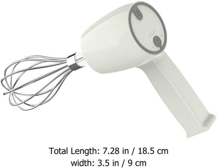 SOLUSTRE Elektrischer Handmixer Edelstahl Schneebesen Wiederaufladbare Küche Handmixer Rührer Rührer