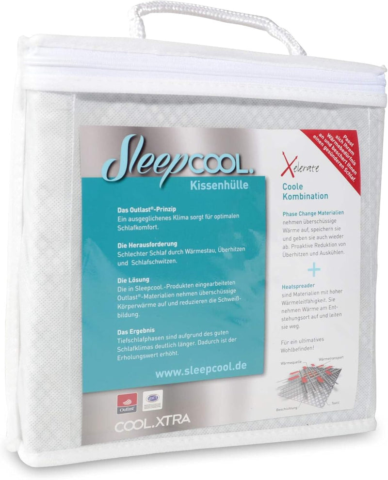 SleepCOOL. Kühlende Kissenhülle 40x60cm COOL.Xtra - Weniger Schwitzen, Weniger Frieren, Besser Schla