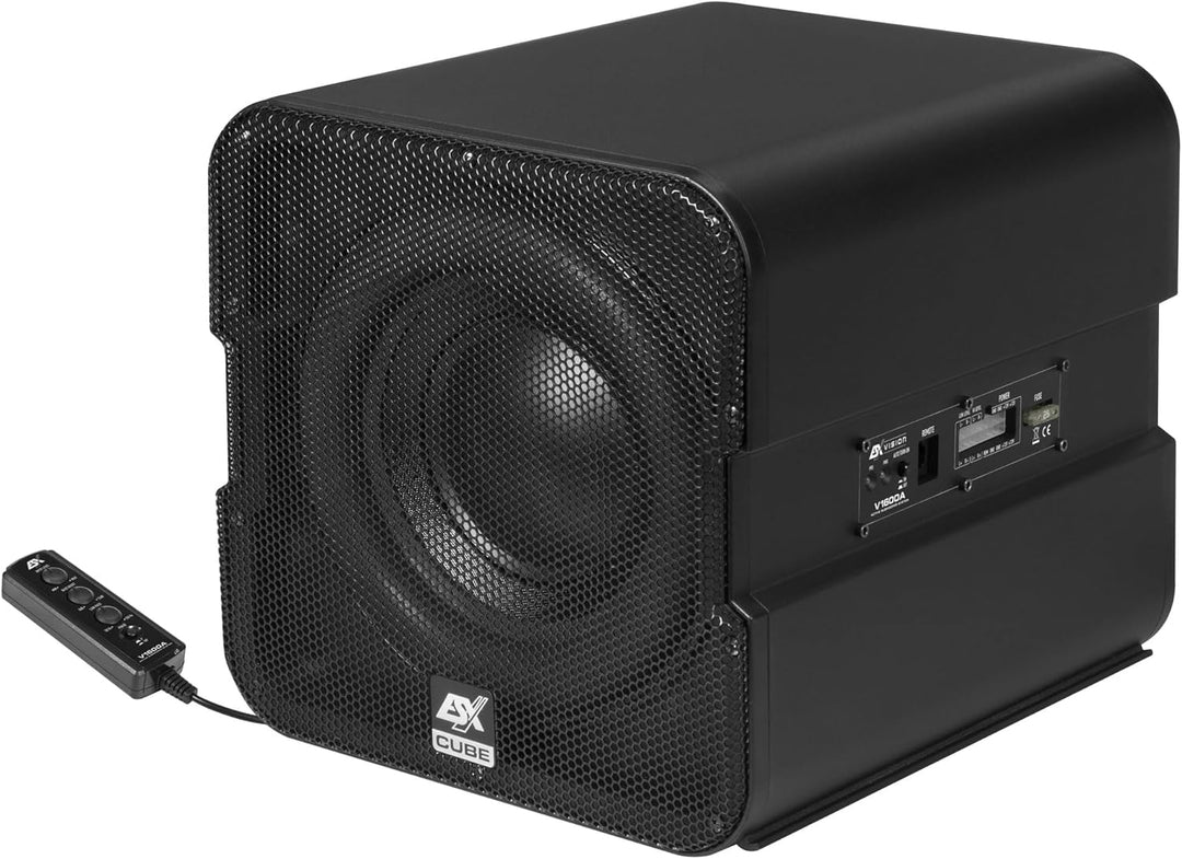 ESX V1600A | AKTIV SUBWOOFER Cube - 20 cm (8') Aktiv-Subwoofer mit 8' Passivembran