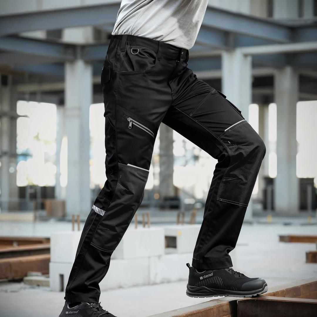 Stenso Revolt 4Stretch Arbeitshosen Männer Arbeitshose Herren mit Stretch, Verstärkten Knien, Cargot