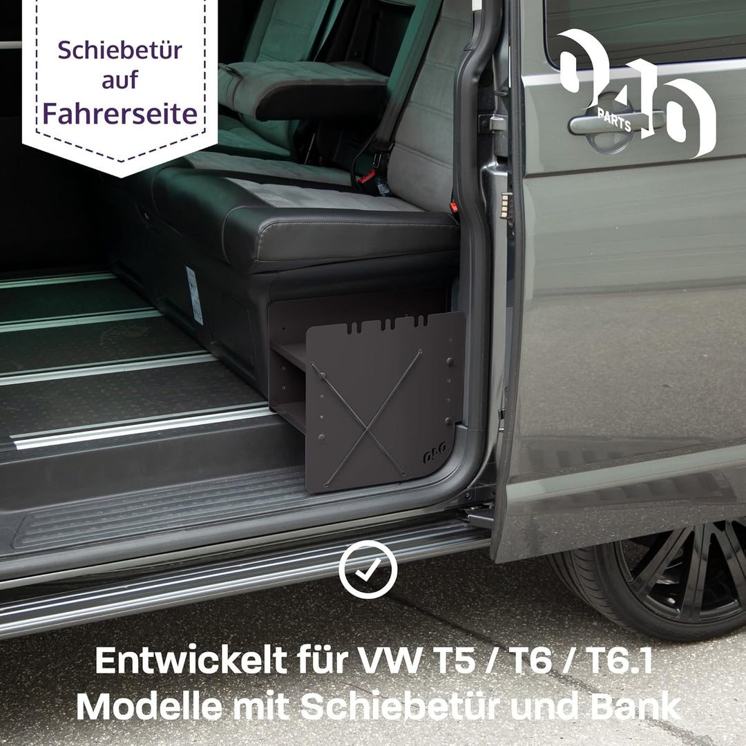 Schuhregal SCHWARZ FAHRERSEITE Zubehör passend für VW T5 T6 T6.1 California Schuhorganizer Schuhtasc