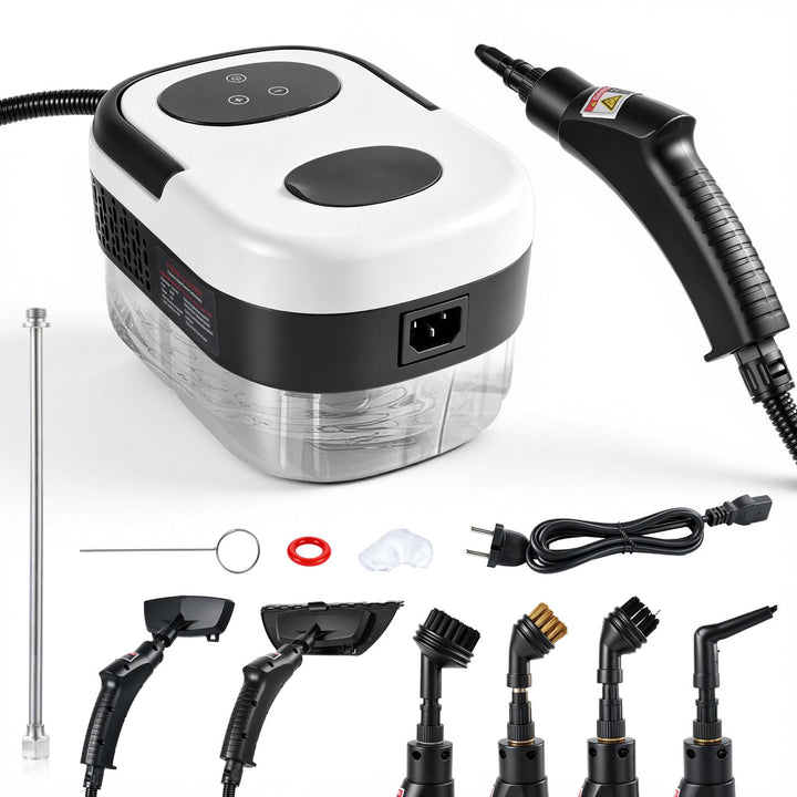 2500W Dampfreiniger Handgerät mit 6 Stufen Regelbar, 1200ml Wassertank, 105°C Hochdruckreiniger für