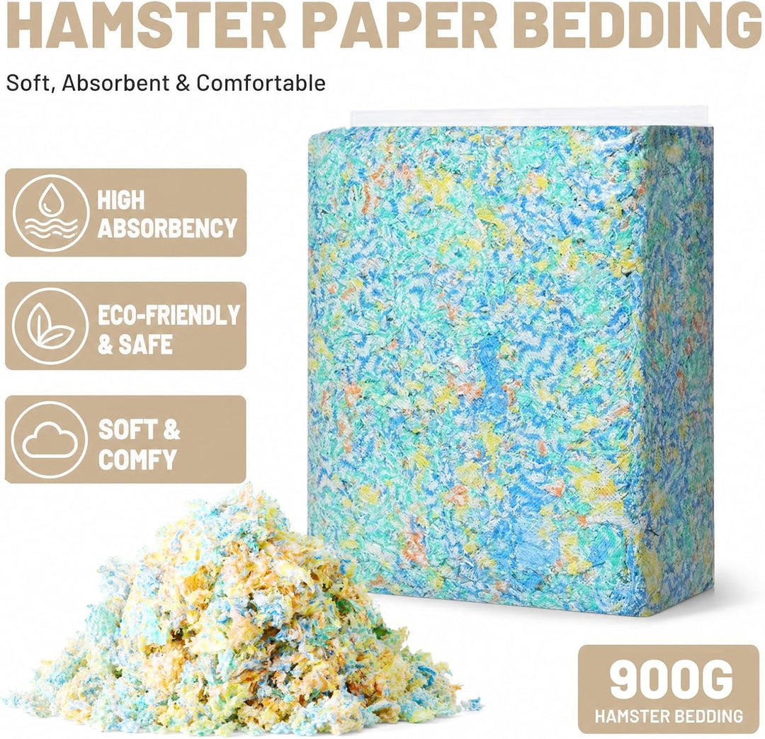 Hamster Einstreu 1800g, Staubfreie Papier Kleintierstreu,Einstreu Kaninchen 1800 Gramm, 1800 Gramm