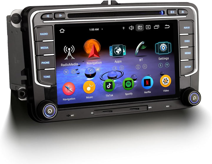 Erisin Android 13 4GB RAM+64GB ROM 8-Kern DVD Autoradio GPS Navi für VW Passat B6 Golf V VI Touran S