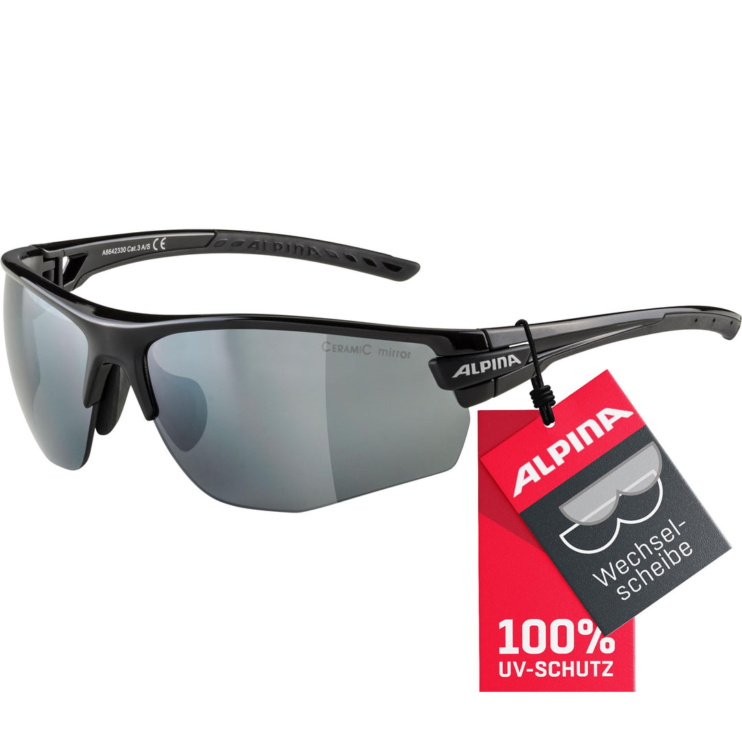 ALPINA TRI-SCRAY 2.0 HR - Indiv. Anpassbare, Bruchsichere Wechselscheiben Sport- & Fahrradbrille Mit