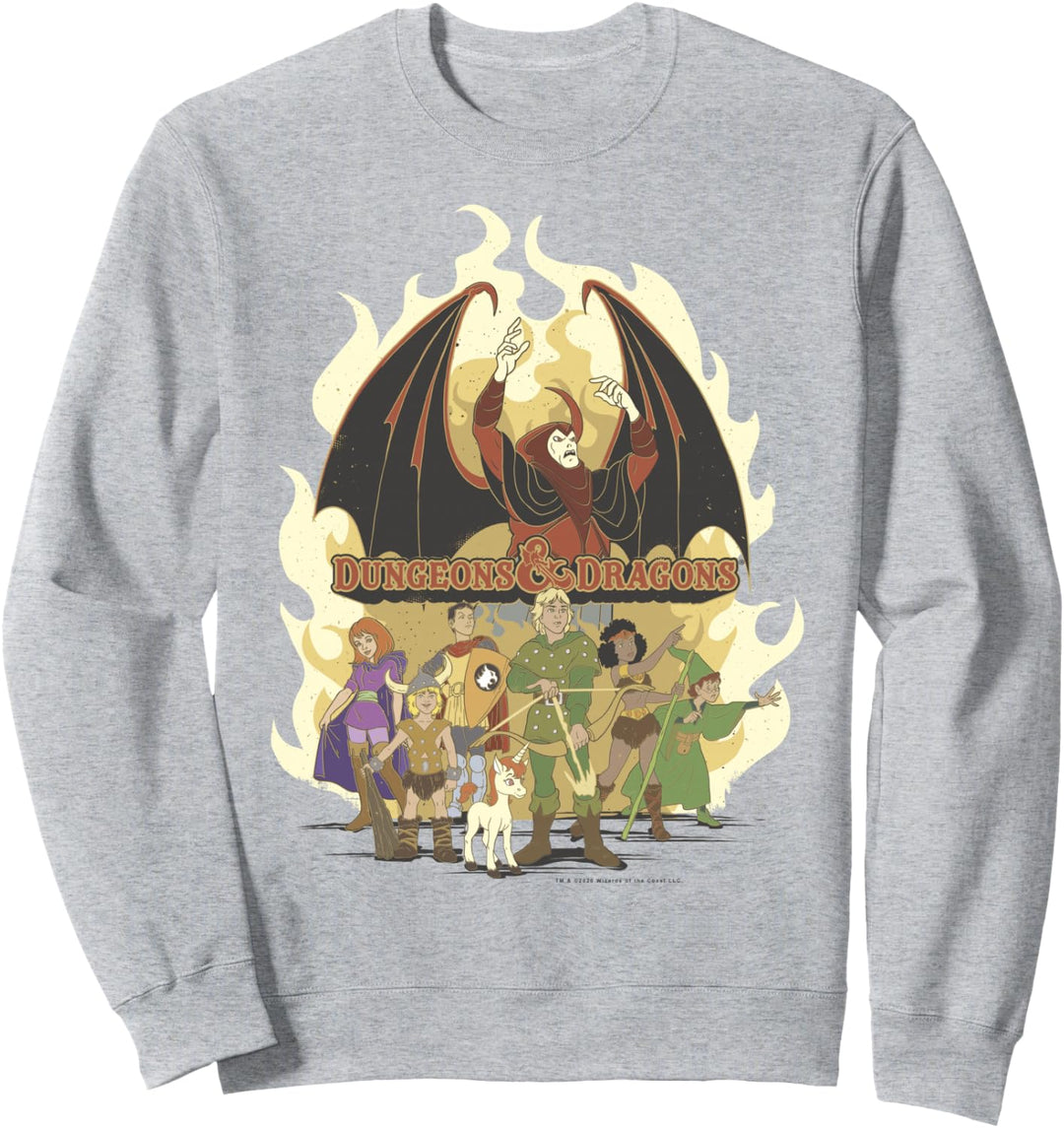 Dungeons &amp; Dragons Group Shot Flame Portrait Sweatshirt