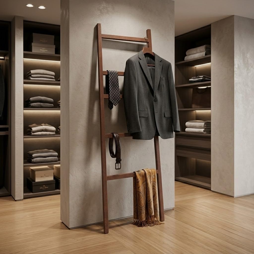 ARHome Dekorative Leiter Urban, 160 x 50 cm, Corten, Handtuchhalter, Made in Italy, Corten