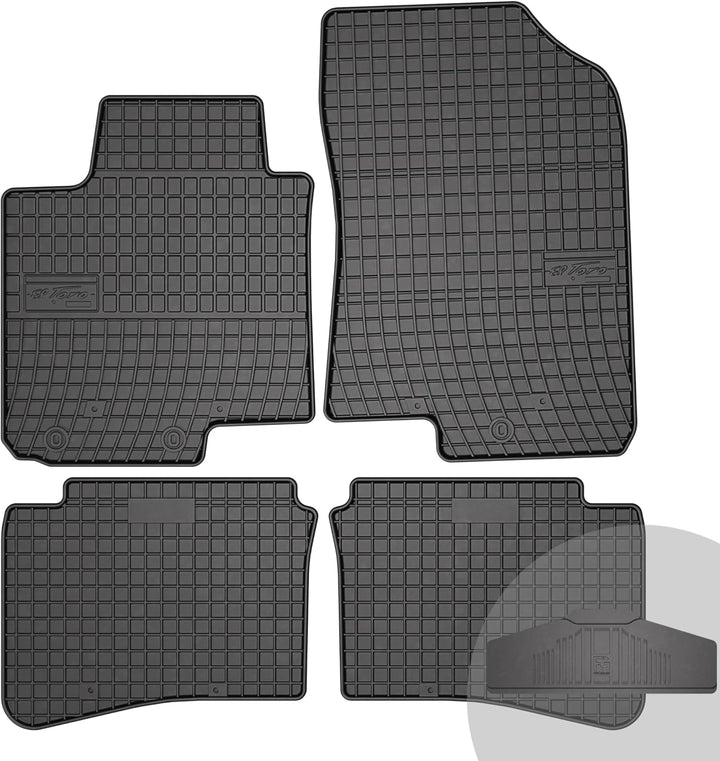 FROGUM EL Toro Gummimatten Ganzjähriges-Set von Autofussmatte Auto Fussmatten für Hyundai i20 II 201