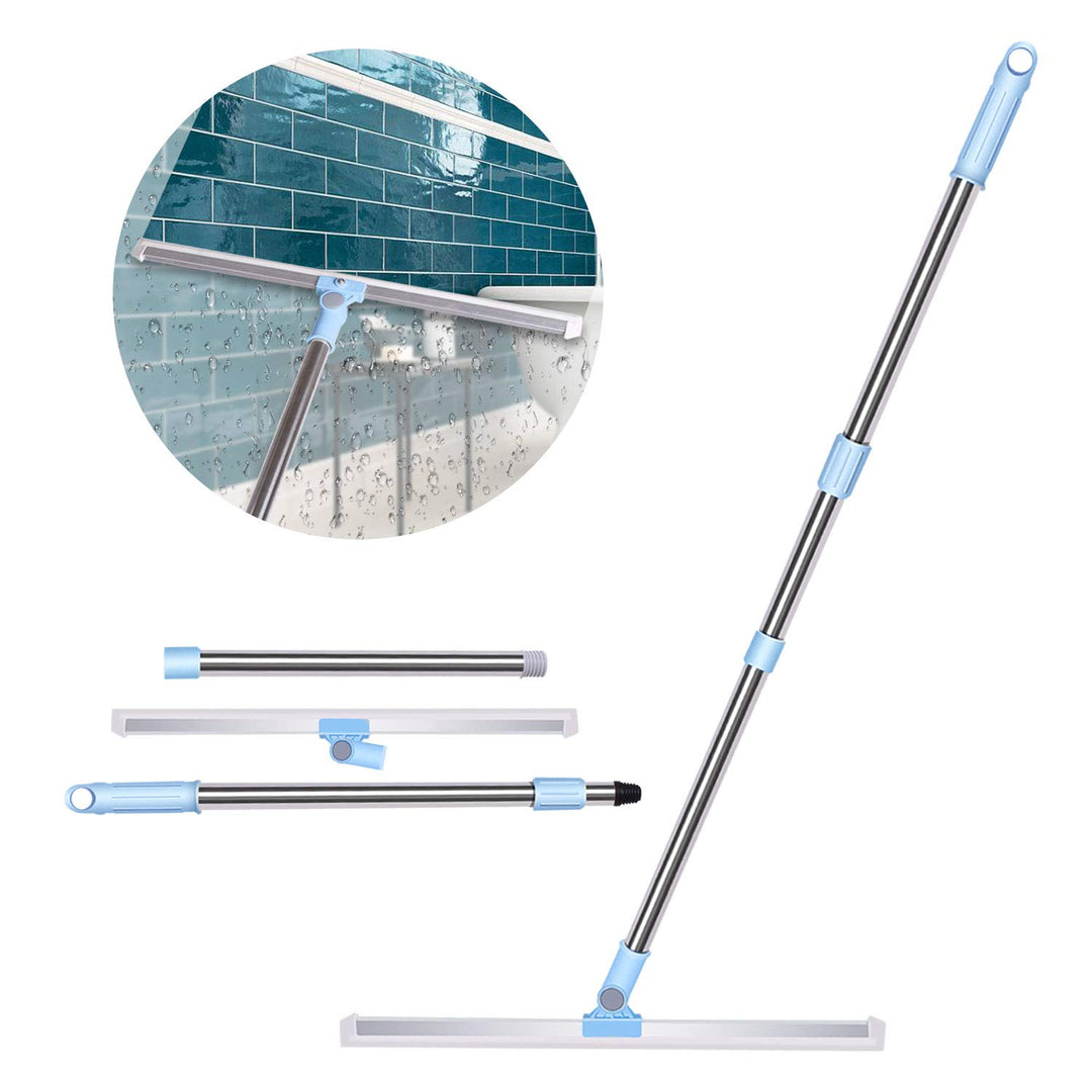 Wiseten Wasserschieber Bodenabzieher - Abzieher Boden Dusche mit Extra Langlebiger 50cm Gummilippe,