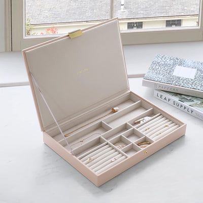 Stackers Blush Pink & Champagne Gold Supersize Jewellery Box Lid