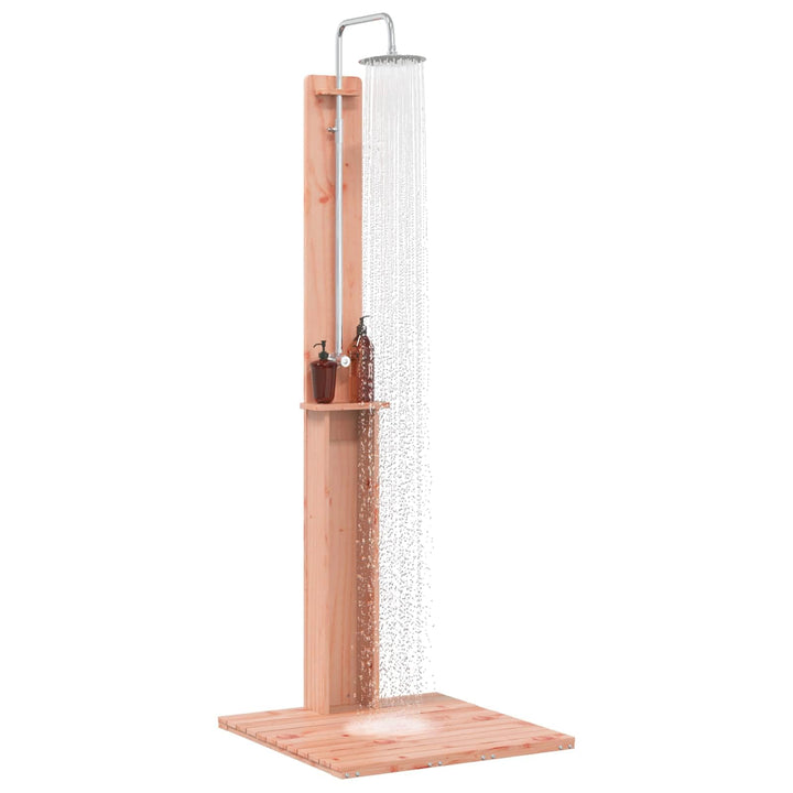 vidaXL Outdoor-Dusche Natur 75 x 76 x 217 cm Massives Douglasienholz, Garten und Terrasse, coole fre