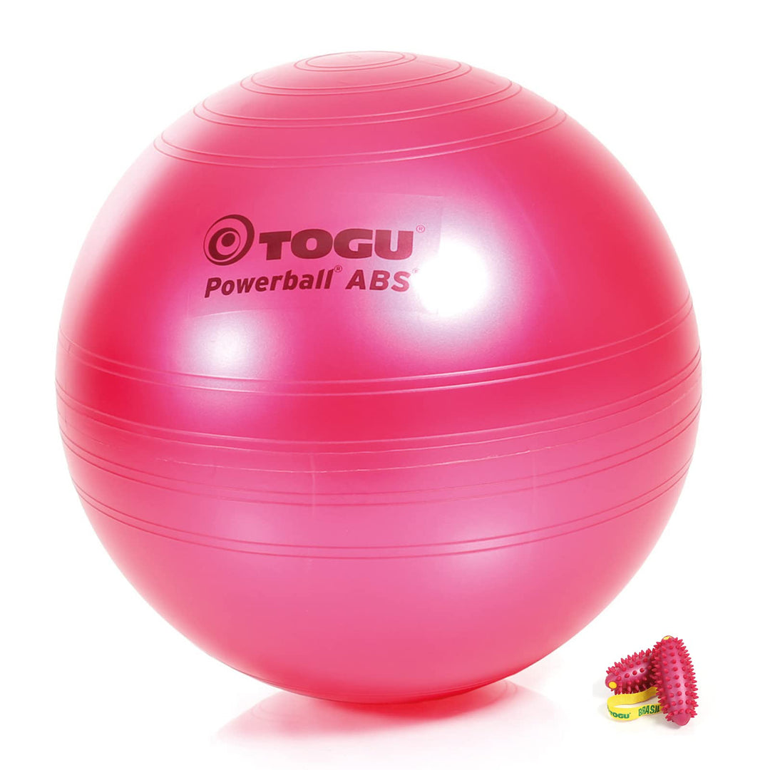 Togu Brasil Berry Workout Set mit Gymnastikball Powerball ABS pink 55 cm, 55 cm