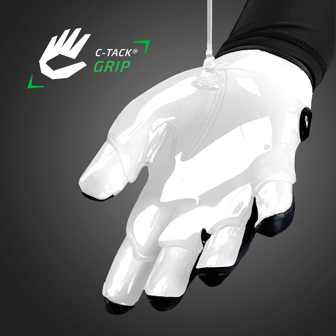 Cutters Lineman Gepolsterter Fussballhandschuh Force 3.0 Extreme Grip Fussballhandschuh, Flexible ge