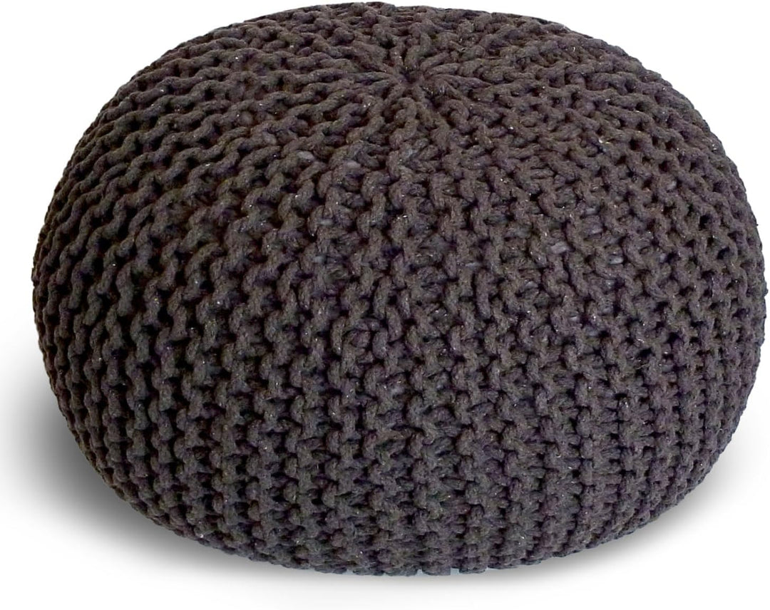 casamia Pouf Ø 55 o. 45 cm Strickhocker Sitzpouf Bodenkissen für Innen Indoor Grösse ø 45 cm, Farbe