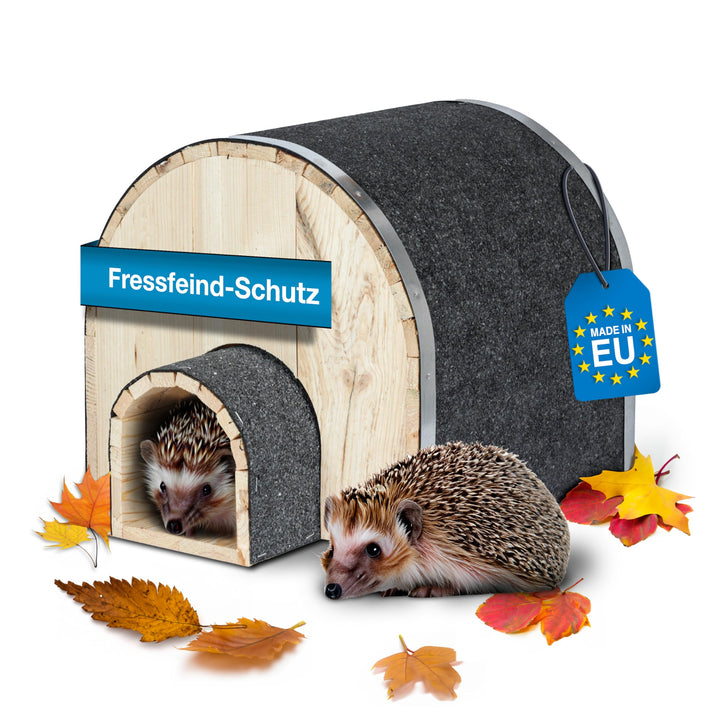 Iglu Igelhaus Winterfest [SCHÜTZT VOR FRESSFEINDEN] - inkl. Dachpappe für optimalen Wetterschutz - P