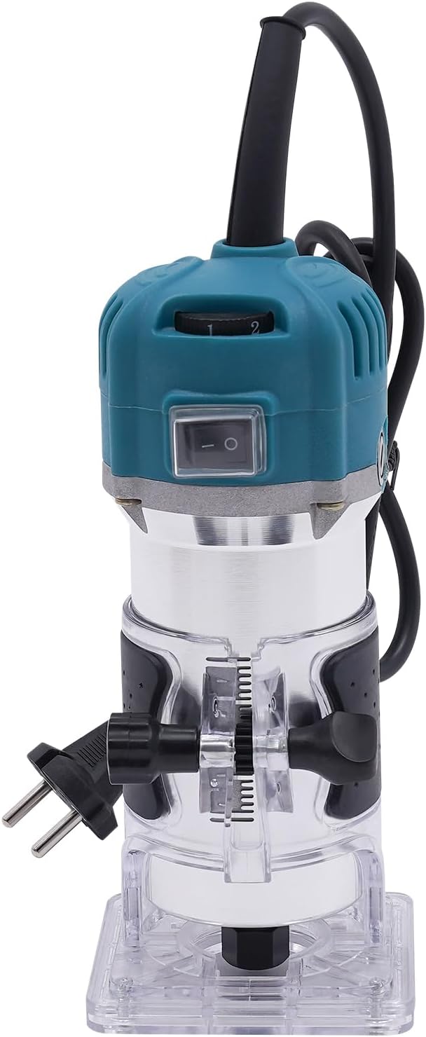 800W Oberfräse 30000U/Min kantenfräse 6 Variable Geschwindigkeiten Holz Trimmer 220V Holzfräse Geeig
