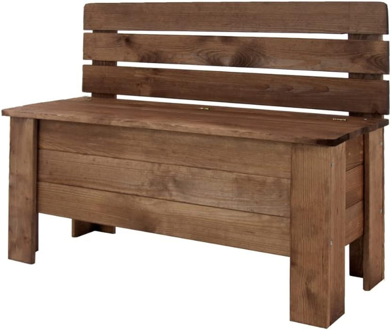 Truhe Holzkiste Truhe Truhen Sitztruhe Wäschetruhe Schatzkiste Piratentruhe Serie B (B-12, Braun) B-