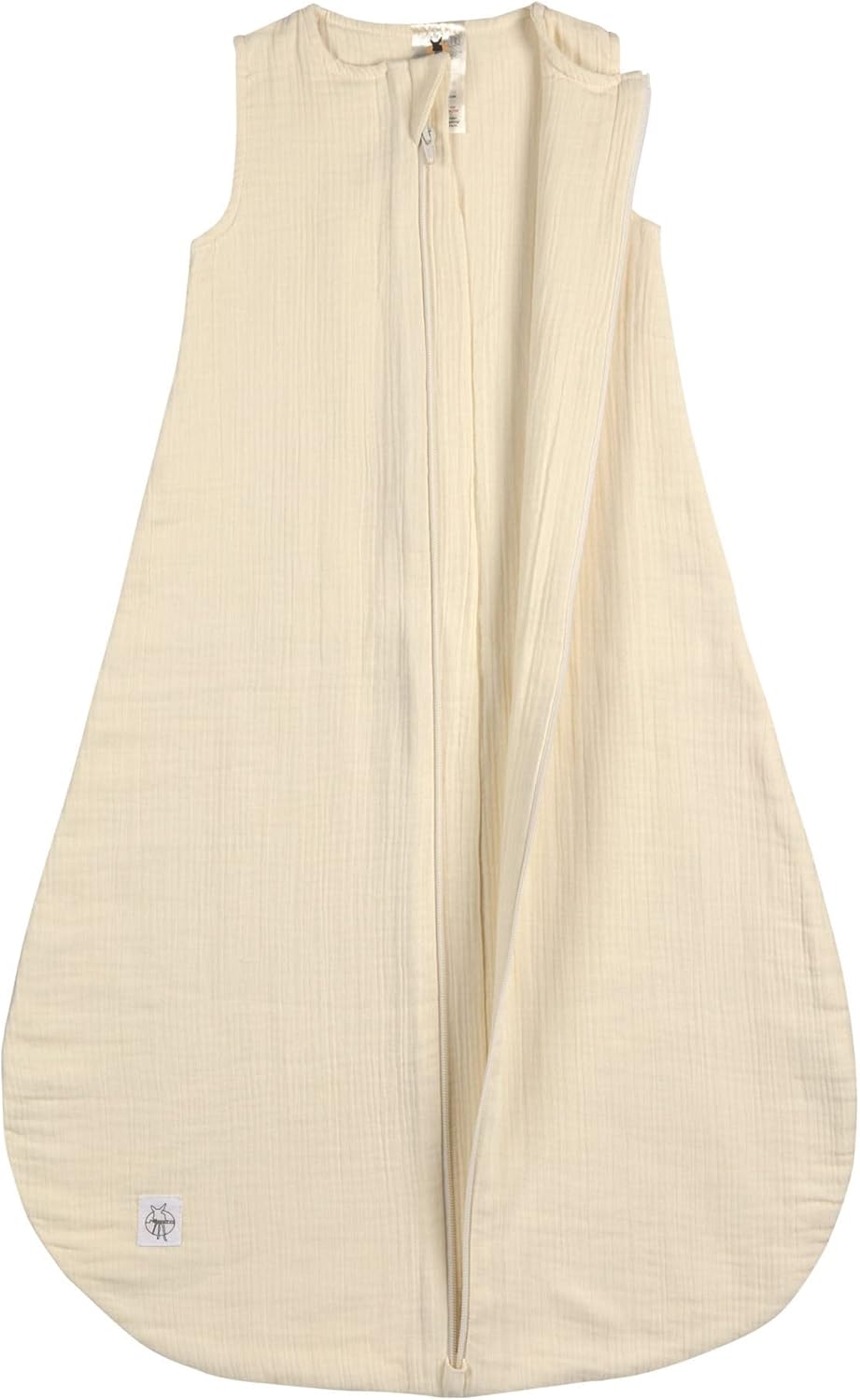 LÄSSIG Baby Sommerschlafsack ohne Ärmel Musselin Baumwolle GOTS zertifiziert/Muslin Baby Sleeping Ba