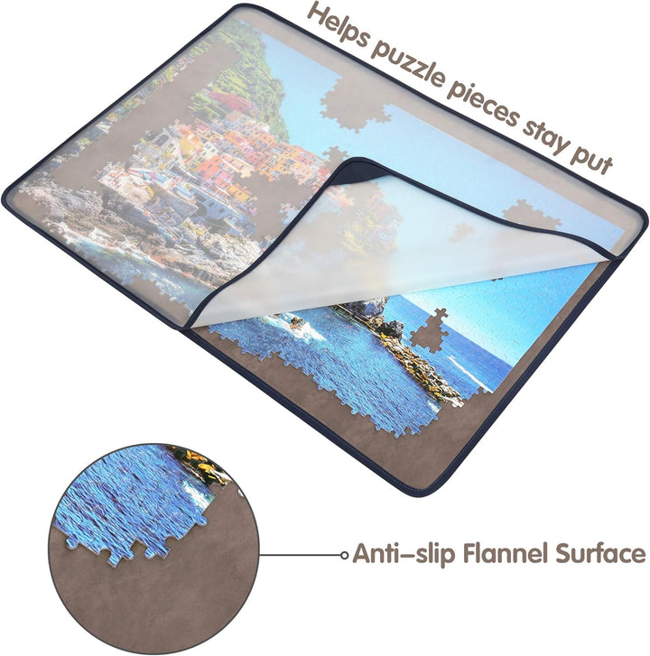 Tektalk Puzzle Board, tragbare Puzzlematte mit staubdichter Abdeckung zur Aufbewahrung von Puzzles,