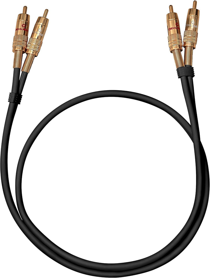 Oehlbach NF 1 Master 50 - Hervorragendes analoges Stereo Audio-Cinchkabel - 2X Cinch/2x Cinch, Vollm