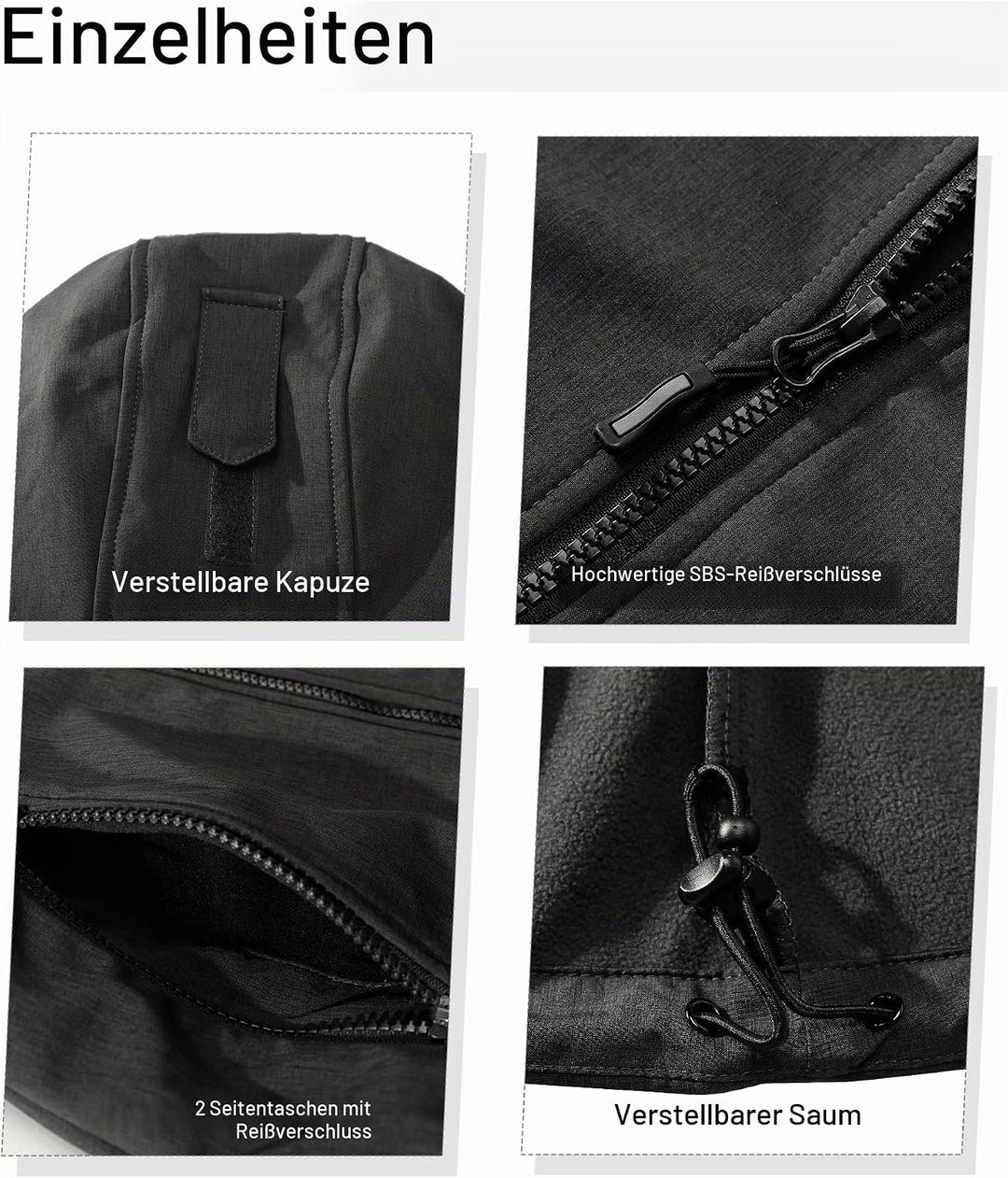 Outdoor Ventures Damen Softshelljacke Kurze Gefütterte Funktionsjacke Wasserdichte Übergangsjacke mi