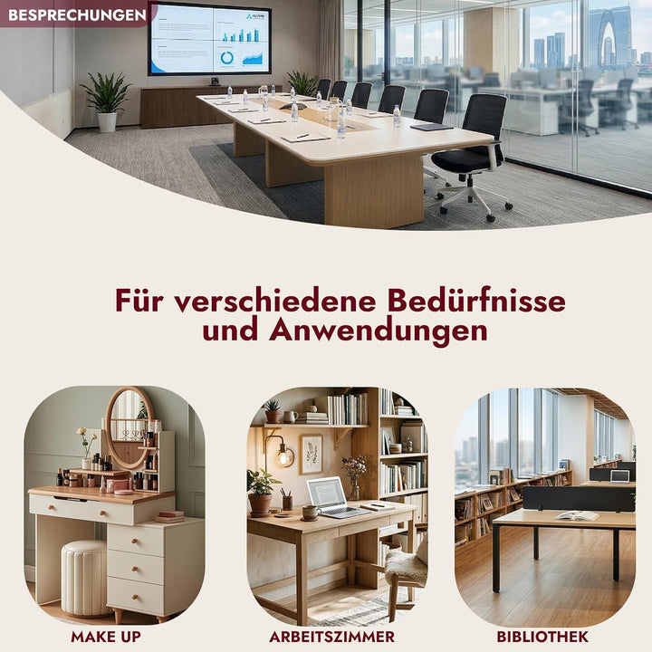 Bürostuhl Schreibtischstuhl Homeoffice Stuhl Schminktisch Stuhl – Sherpa- &amp; Cordstoff, Ergonomisch m